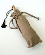 うさぎのたすき/折り畳み日傘/麻無地サンドベージュ